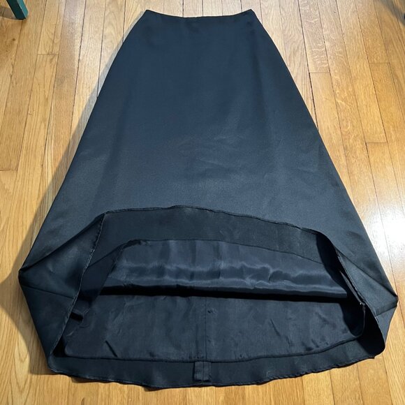 Vintage Jessica McClintock For Gunne Sax Size 3/4 Black A-Line Formal Maxi Skirt - Picture 2 of 15